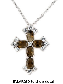 ACZ584 CZ cross necklace