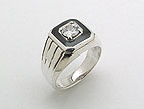 sterling silver cz ring AD0036