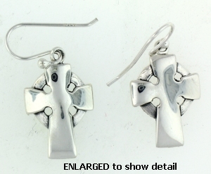 model AEP-077 cross wire earrings larger view