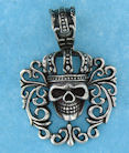 sterling silver skull pendant AGP768145