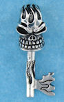 sterling silver skull pendant AGP768152