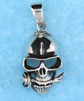 sterling silver skull pendant AGP76897