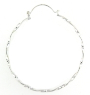 sterling silver twisted hoop earring AH0048