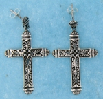 sterling silver cross earrings AHSE0559
