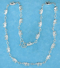 sterling silver elephant charm necklace ANC0013