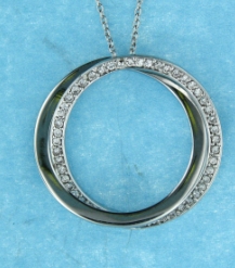 sterling silver CZ necklace ANP20428