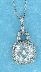 sterling silver CZ necklace ANP20440