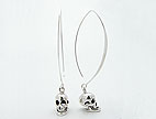 sterling silver skull earrings AP0072