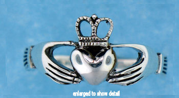ASR0175 sterling silver claddagh ring