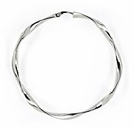 sterling silver twisted hoop earring ATE024