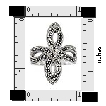 Marcasite cross ring ATR296