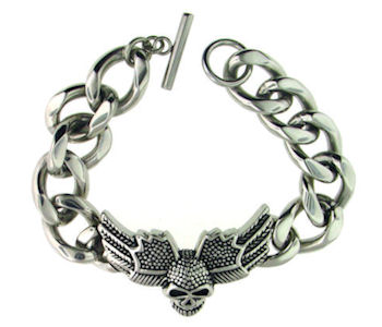 stainless steel skull bracelet BCJ0155