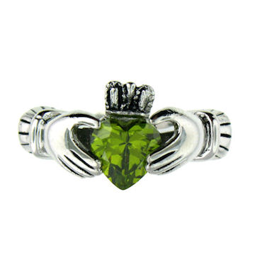 CLR1003-May stainless steel claddagh ring