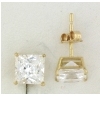 Cubic Zirconia 14k Gold studs