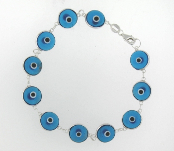 Evil Eye Bracelet EEB005 Translucent Blue