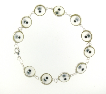 Evil Eye Bracelet EEB013 Translucent Clear