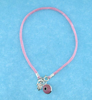 Evil Eye Cord Bracelet EEB12348PINKEH