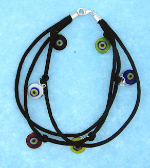 Evil Eye Cord Bracelet EEB4211BLACK