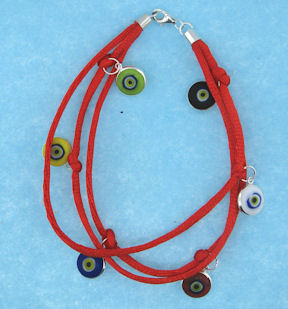 Evil Eye Cord Bracelet EEB4211RED