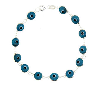 Evil Eye Bracelet EEB702 Lt. Blue