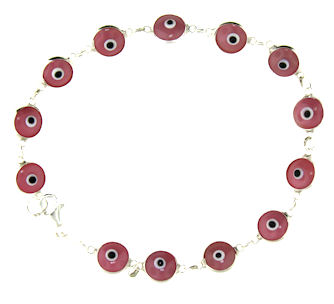 Evil Eye Bracelet EEB709 Dark Pink