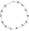 sterling silver evil eye bracelet EEB713