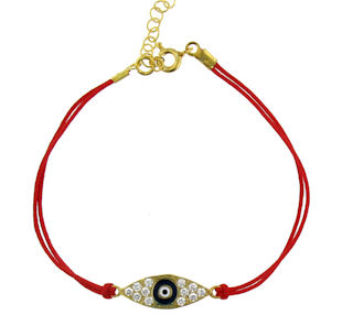 Evil Eye Cord Bracelet EEBCZ5351GP