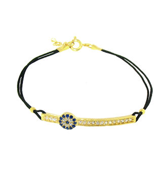 Evil Eye Cord Bracelet EEBCZGL002