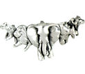 sterling silver elephant pendant ELP0018
