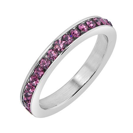 ETR0001 February CZ Birthstone Ring