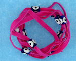 Evil Eye 11465 bracelet Hot Pink with blue eyes