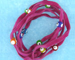 Evil Eye 11465 bracelet Hot Pink with mixed eyes