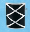 sterling silver MOP ring MOPR0001-BLACK