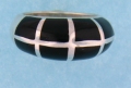 sterling silver MOP ring MOPR0007-BLACK