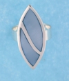 sterling silver MOP ring MOPR0009-BLUE