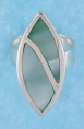 sterling silver MOP ring MOPR0009-GREEN