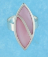 sterling silver MOP ring MOPR0009-PINK