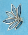 sterling silver MOP ring MOPR0018-BLUE