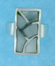 sterling silver MOP ring MOPR0021-GREEN