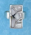 sterling silver MOP ring MOPR0021-WHITE