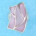 sterling silver MOP ring MOPR0022-PINK