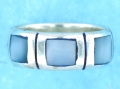 sterling silver MOP ring MOPR0030-BLUE