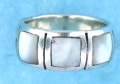 sterling silver MOP ring MOPR0030-WHITE
