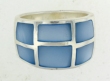 sterling silver MOP ring MOPR008-BLUE