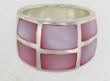 sterling silver MOP ring MOPR008-PINK