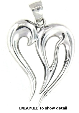 model PAP0931 heart pendant enlarged view