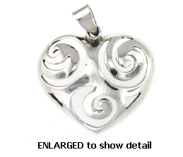 model PAP1058 heart pendant enlarged view