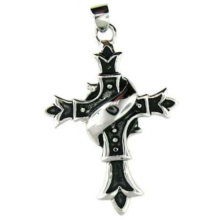 PDJ2007 stainless steel cross pendant ENLARGED