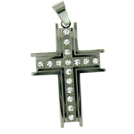 PDJ3354 stainless steel cross pendant ENLARGED