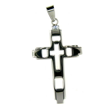 PDJ3361 stainless steel cross pendant ENLARGED